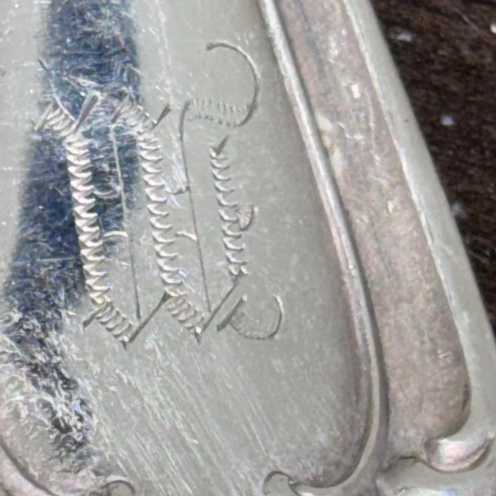 1835 R. Wallace‎ | Silver Plated | Art Nouveau Berain Berry Spoon 'W' Monogram